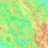 Topografische kaart Umbrië, hoogte, reliëf