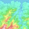 Topografische kaart Coaña, reliëfkaart, hoogtekaart