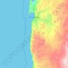 Topografische kaart Antofagasta, hoogte, reliëf