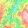 Topografische kaart Proaza, reliëfkaart, hoogtekaart