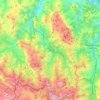 Topografische kaart Quirós, reliëfkaart, hoogtekaart