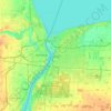 Topografische kaart Sarnia, reliëf, hoogte