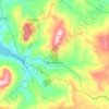 Topografische kaart Montecorto, hoogte, reliëf