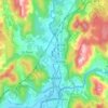 Topografische kaart Padrón, reliëfkaart, hoogtekaart