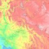 Topografische kaart Arizona, hoogte, reliëf