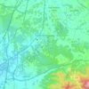 Topografische kaart Caldes de Malavella, reliëfkaart, hoogtekaart