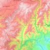 Topografische kaart Sucumbíos, reliëfkaart, hoogtekaart