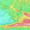 Topografische kaart Romanzado, reliëfkaart, hoogtekaart