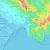 Topografische kaart Roses, reliëfkaart, hoogtekaart