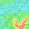 Topografische kaart Londen, hoogte, reliëf