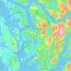 Topografische kaart Hordaland, hoogte, reliëf
