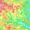 Topografische kaart Montclar, hoogte, reliëf