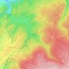 Topografische kaart La Gileppe, hoogte, reliëf