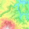 Topografische kaart A Pobra de Trives, reliëfkaart, hoogtekaart