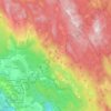 Topografische kaart Općina Čavle, hoogte, reliëf
