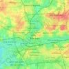 Topografische kaart Rennes, reliëfkaart, hoogtekaart