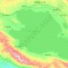 Topografische kaart Qinghai-See, reliëfkaart, hoogtekaart