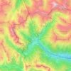 Topografische kaart Bardonecchia, hoogte, reliëf
