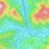 Topografische kaart Santesteban, reliëfkaart, hoogtekaart