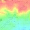 Topografische kaart Le Poncet, reliëfkaart, hoogtekaart
