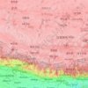 Topografische kaart གཞིས་ཀ་རྩེ་ས་ཁུལ་ / 日喀则市 / Shigatse, reliëfkaart, hoogtekaart