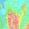 Topografische kaart Antioquia, hoogte, reliëf