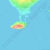 Topografische kaart Denpasar, hoogte, reliëf
