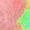 Topografische kaart དཀར་མཛེས 甘孜藏族自治州, reliëfkaart, hoogtekaart