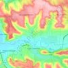 Topografische kaart Les Cabannes, hoogte, reliëf