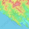 Topografische kaart La Spezia, hoogte, reliëf