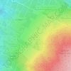 Topografische kaart Hoge Venen, hoogte, reliëf
