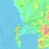 Topografische kaart City of Cape Town, hoogte, reliëf