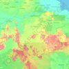 Topografische kaart Estado Bolívar, reliëfkaart, hoogtekaart