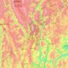 Topografische kaart 丽江市 Lijiang, reliëfkaart, hoogtekaart