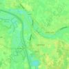 Topografische kaart Gennep, reliëfkaart, hoogtekaart