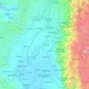Topografische kaart Los Ríos, reliëfkaart, hoogtekaart