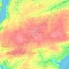 Topografische kaart Pleumeur-Gautier, reliëfkaart, hoogtekaart