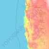 Topografische kaart Iquique, hoogte, reliëf