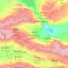 Topografische kaart Борталын 博尔塔拉蒙古自治州, reliëfkaart, hoogtekaart