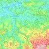 Topografische kaart Cangas de Onís, reliëfkaart, hoogtekaart