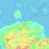 Topografische kaart Falcón, reliëfkaart, hoogtekaart