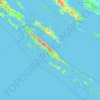 Topografische kaart Kornati, hoogte, reliëf