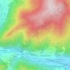 Topografische kaart Porte, reliëfkaart, hoogtekaart
