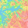 Topografische kaart Narvik, hoogte, reliëf