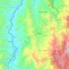 Topografische kaart Ebéjico, hoogte, reliëf