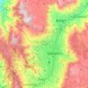 Topografische kaart Medellín, hoogte, reliëf
