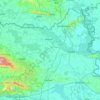 Topografische kaart Osijek-Baranja County, reliëfkaart, hoogtekaart
