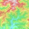 Topografische kaart Pigna, reliëfkaart, hoogtekaart