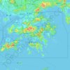 Topografische kaart Hong Kong, reliëfkaart, hoogtekaart