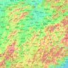 Topografische kaart Jiangxi, reliëfkaart, hoogtekaart